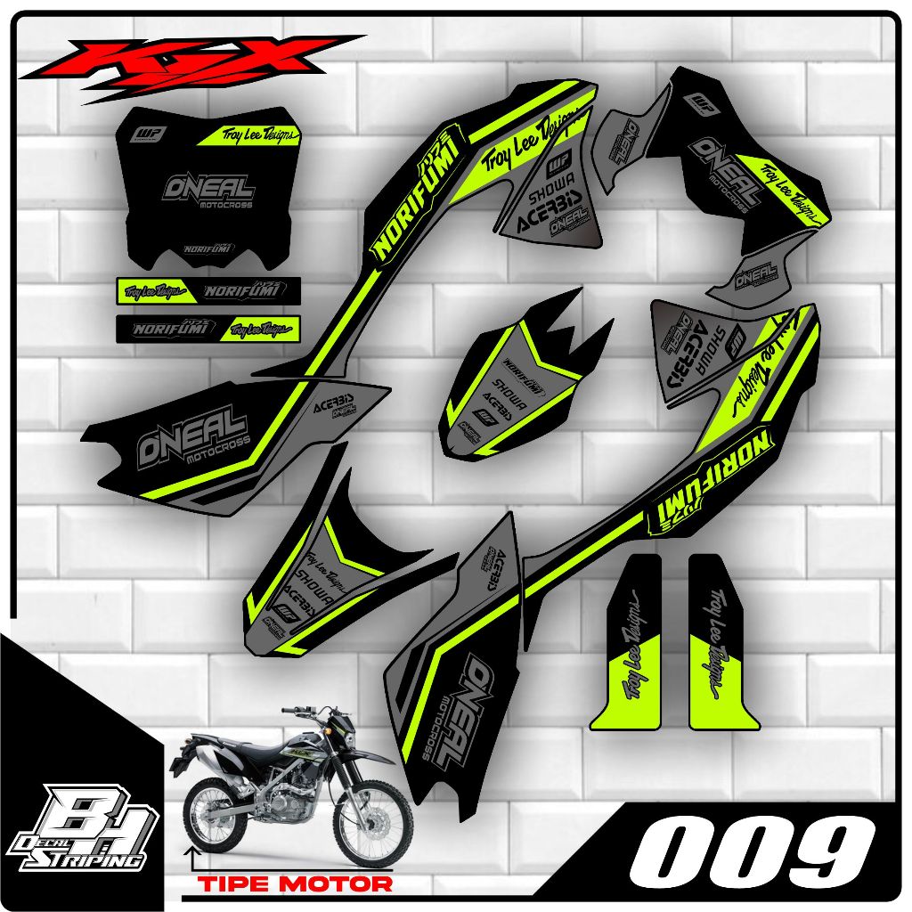 สติ๊กเกอร์ KLX BF DECAL - KAWASAKI KLX BF PREMIUM FULLBODY DECAL Bhs-009