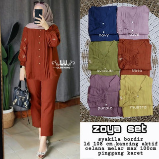 ZOYA LD 110 & XXL LD 130 JUMBO ONE SET BORDIR CRINGKEL AIRFLOW / SETELAN BORDIR
