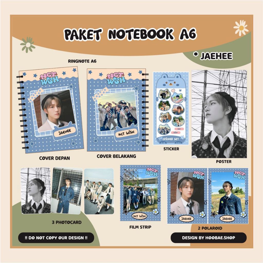 (กล่องบรรจุ) NCT WISH A6 NOTEBOOK SAVING PACKAGE - WISH สําหรับ WISH II FANKIT NCT WISH