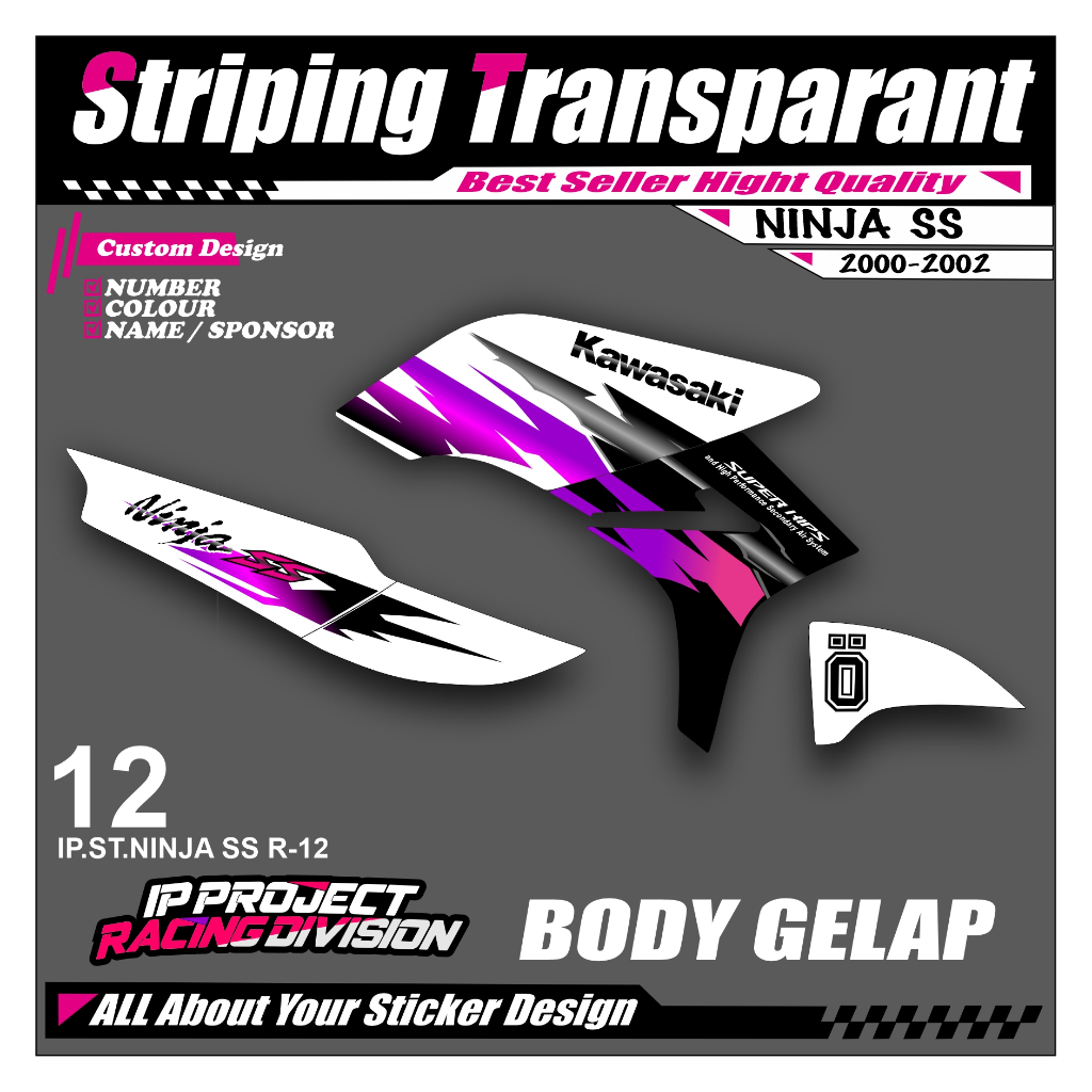 NINJA SS 2000 - 2002 สติ๊กเกอร์มอเตอร์ไซค์ KAWASAKI NINJA SS 2000 - 2002- สติ๊กเกอร์มอเตอร์ไซค์ LIST