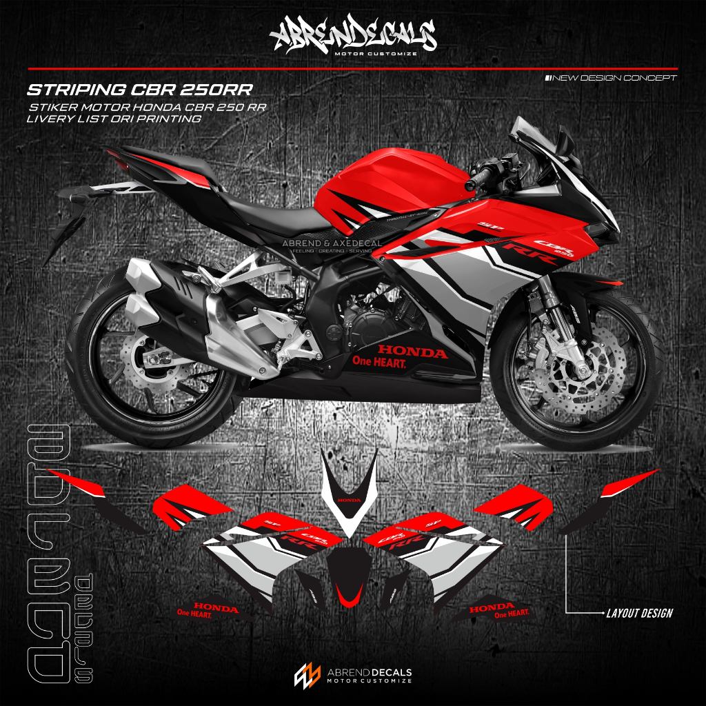 Striping CBR 250 RR SP Graphics Original Printing / Honda CBR 250RR สติ๊กเกอร์รถจักรยานยนต์ออกแบบที่