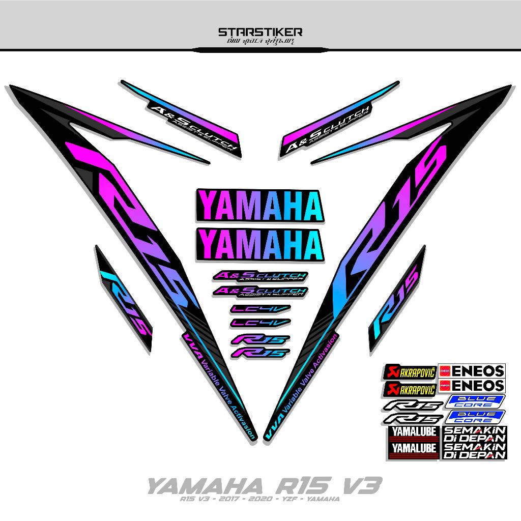 Striping Yamaha R15 V3 Motif 3/Yzf/2017/2018/2019/2020/รูปลอก Yamaha/สติ๊กเกอร์/Les/Lis/Graphics/Design/Accessories/Accessories/อะไหล่/Custom/Custom/Custom/Custom/