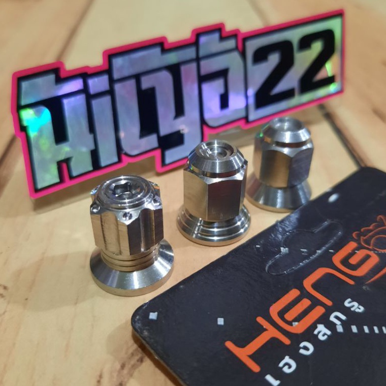 น็อตหัวดีมาก 12 หมวก m8 สแตนเลส CNC matte original heng Thailand