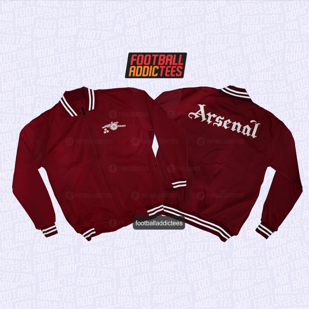 เสื้อแจ็คเก็ตฟุตบอลอาร์เซนอล RETRO MAROON
