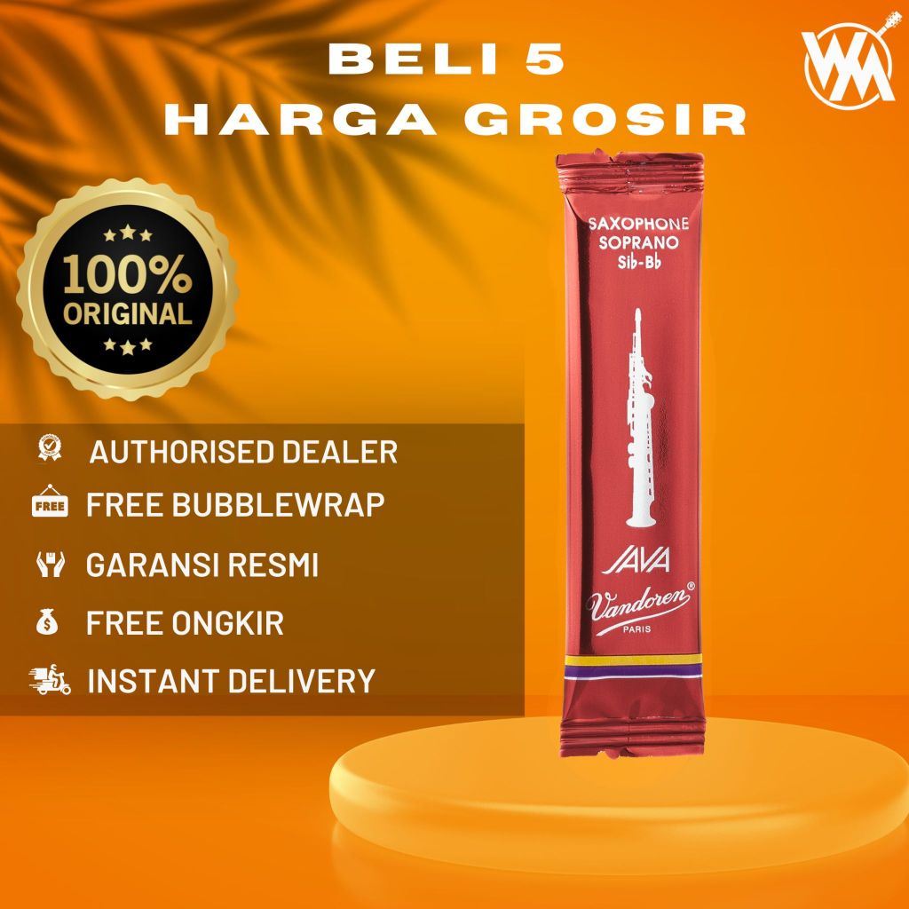 Vandoren Reed แซ็กโซโฟน Soprano Java Red Cut 2.0 SR302R / SR-302R / SR 302R