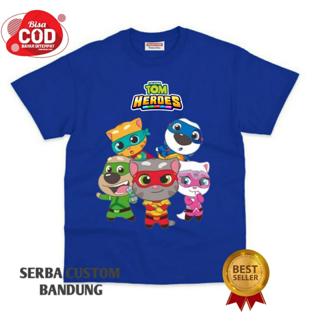 TALKING TOM HERO DASH KIDS TOP เสื้อยืดพรีเมี่ยม MATERIAL