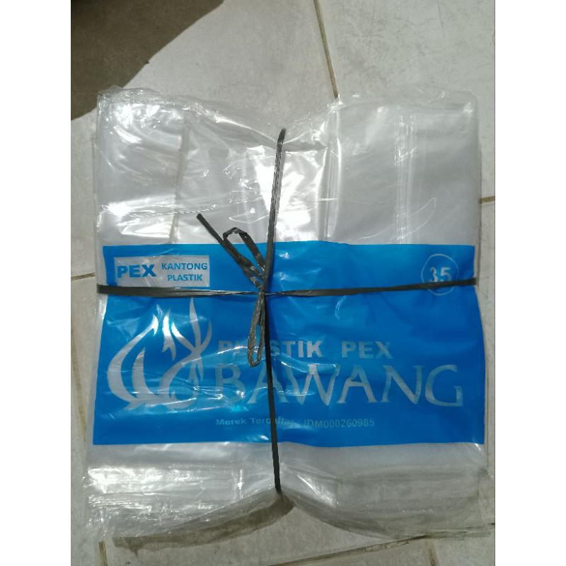 ถุงพลาสติกหัวหอม Pex โปร่งใส Uk 35