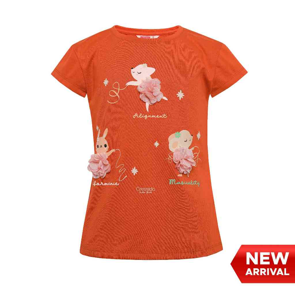 เสื้อยืดสีส้ม Cressida Kids Girl - QB300E