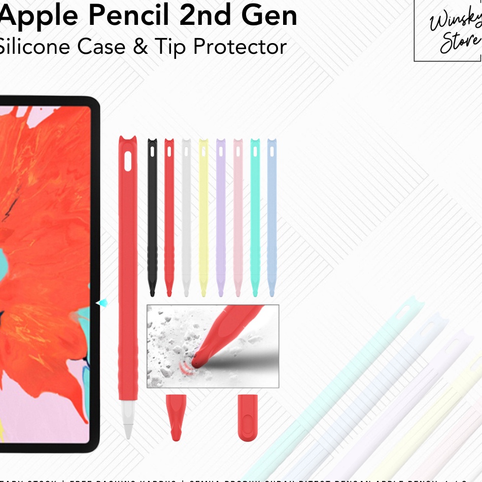 เคสซิลิโคน ป้องกันปลายปากกา สําหรับ Apple Pencil Gen 2 2nd Gen