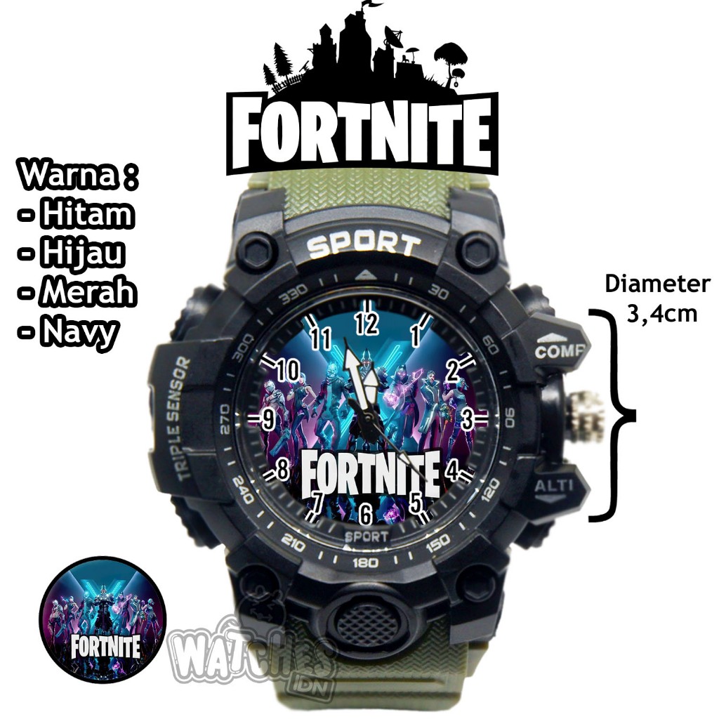 นาฬิกาข้อมือ Fortnite Game กันน้ํา สไตล์สปอร์ต สําหรับเด็กผู้ชาย