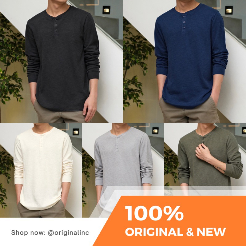 GP Henley Textured LS Tee GP-LST-06