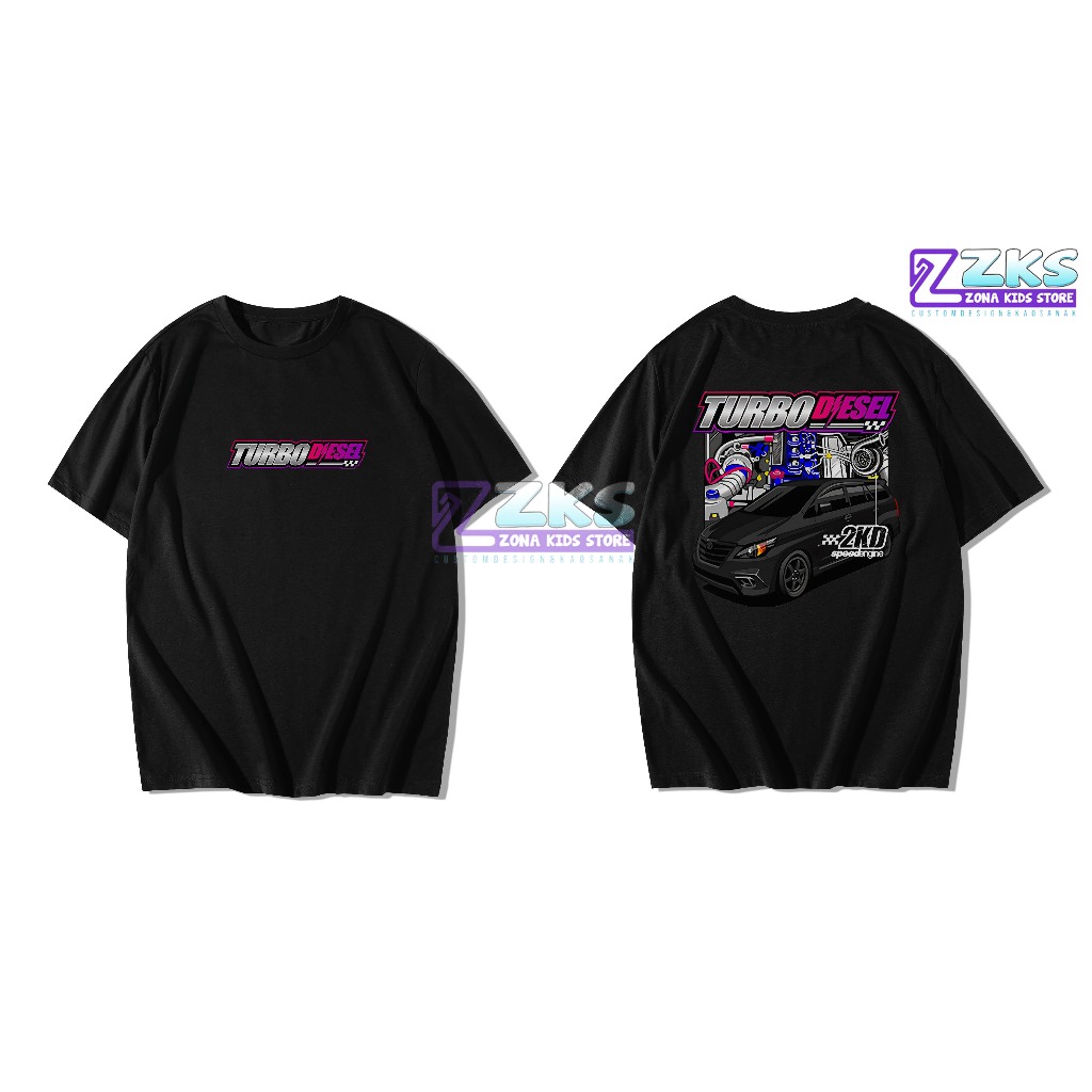 เสื้อยืด MESIN KATUN TURBO ดีเซล ENGINE RACING | เสื้อยืด 2KD SPEEDENGINE | เสื้อยืด DISTRO | เสื้อย