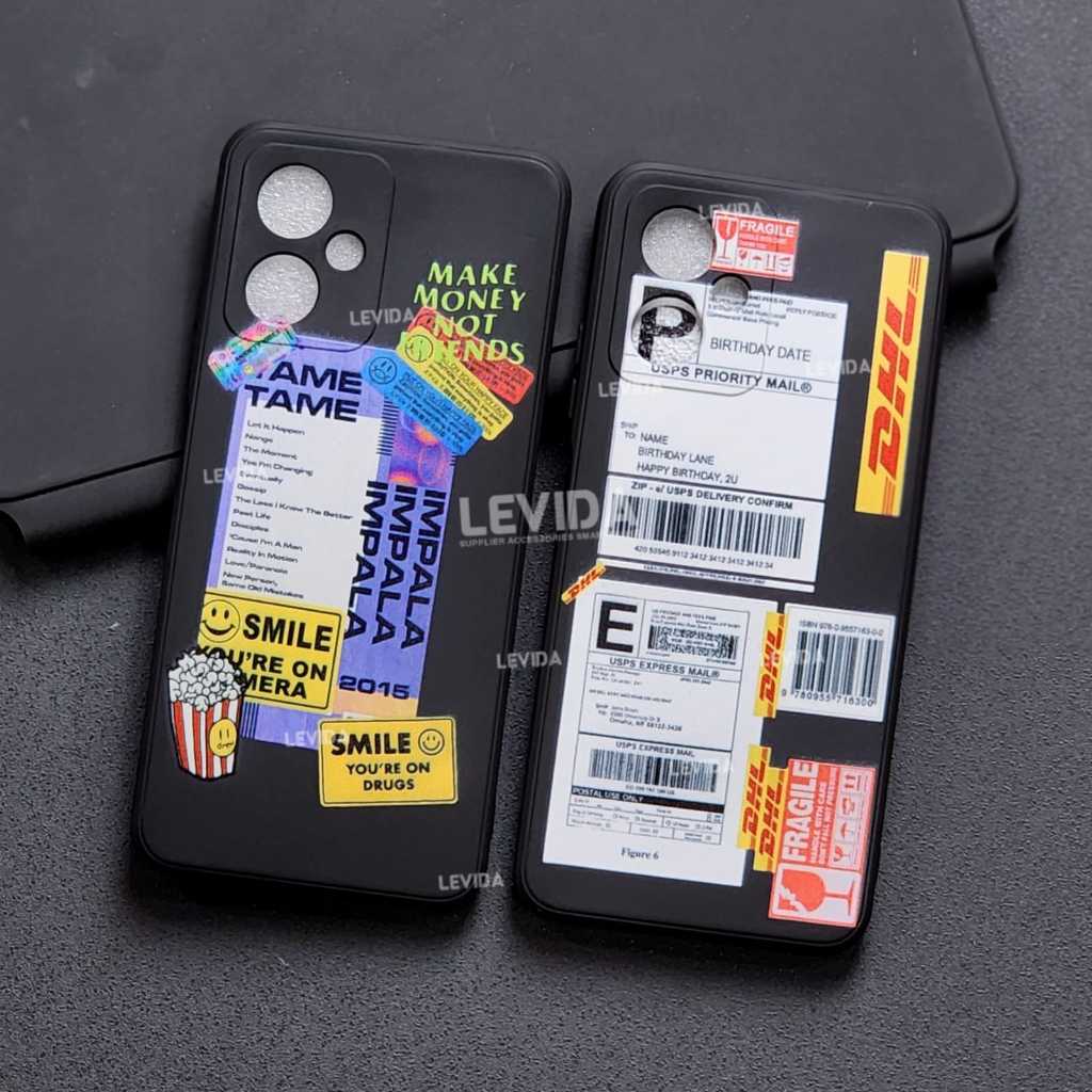 Nokia C21 Plus Nokia C31 Nokia C12 Case Macaron ภาพน่ารัก/Macaron Black Soft Caseสีดํา MAC04 Nokia C