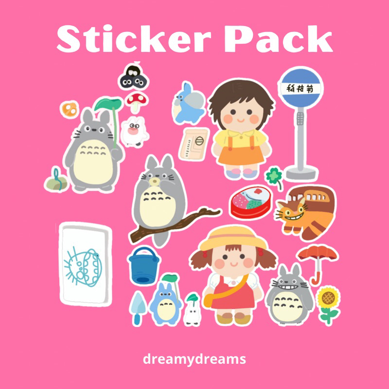 STICKER PACK STUDIO GHIBLI Kiki Delivery Service, Spirited Away, Howl Moving Castle, My Neighbour To
