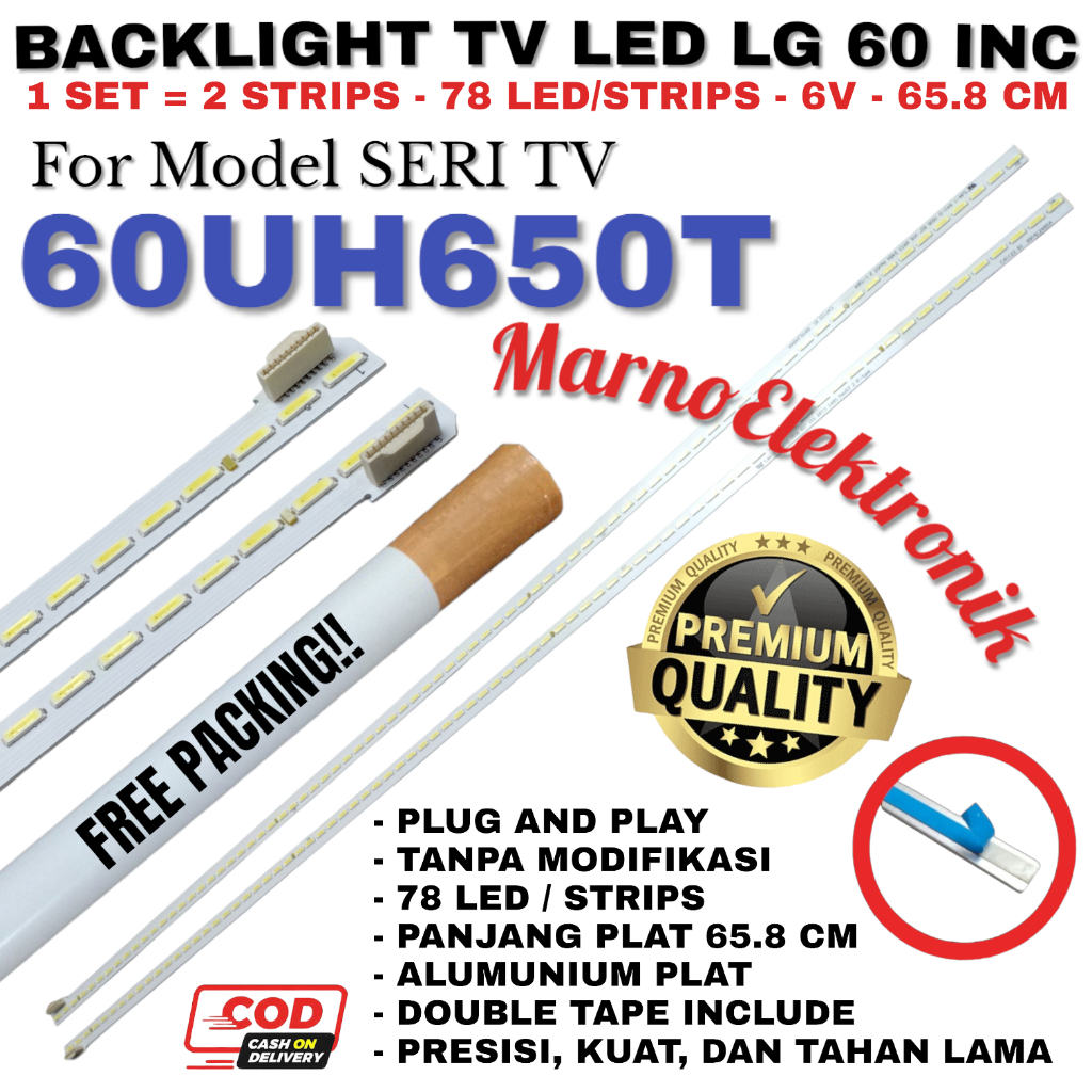 LG 60 INC INCH LED TV BACKLIGHT 60UH650T 60UH650 60UH 78 LED 6V ORIGINAL LED LAMP