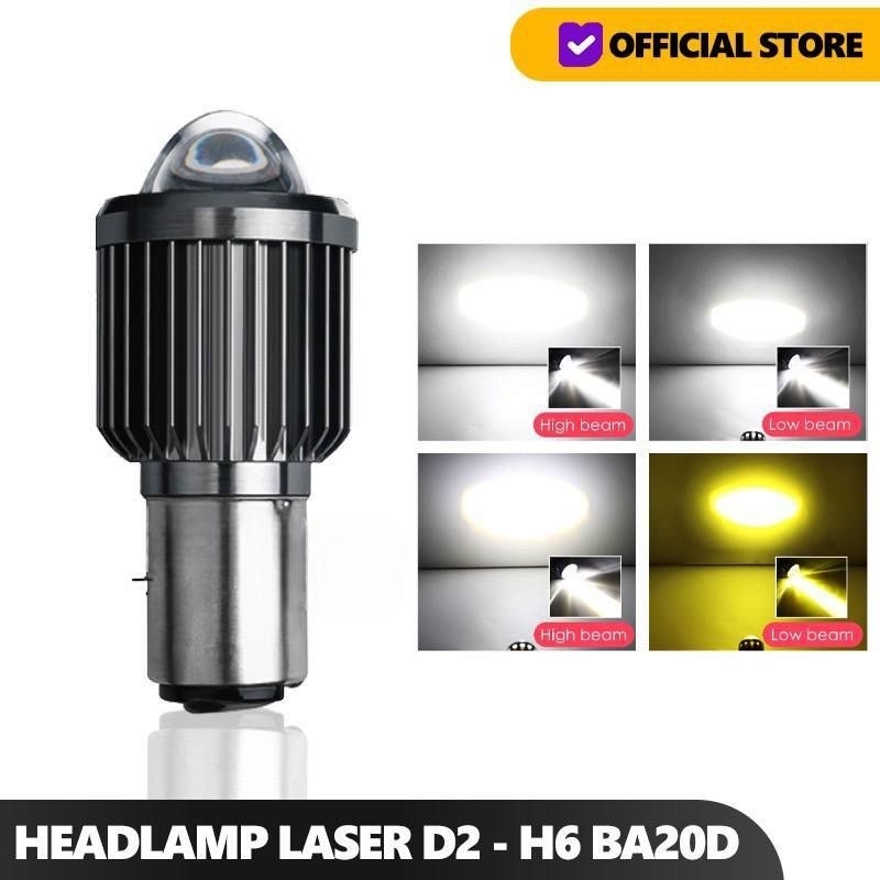 LED VOLT LASER LAMP BA20D H6 LED LASER D2 H6 BA20D LED รถจักรยานยนต์โคมไฟ VESPA BA20D AC/DC 8-90 DUA