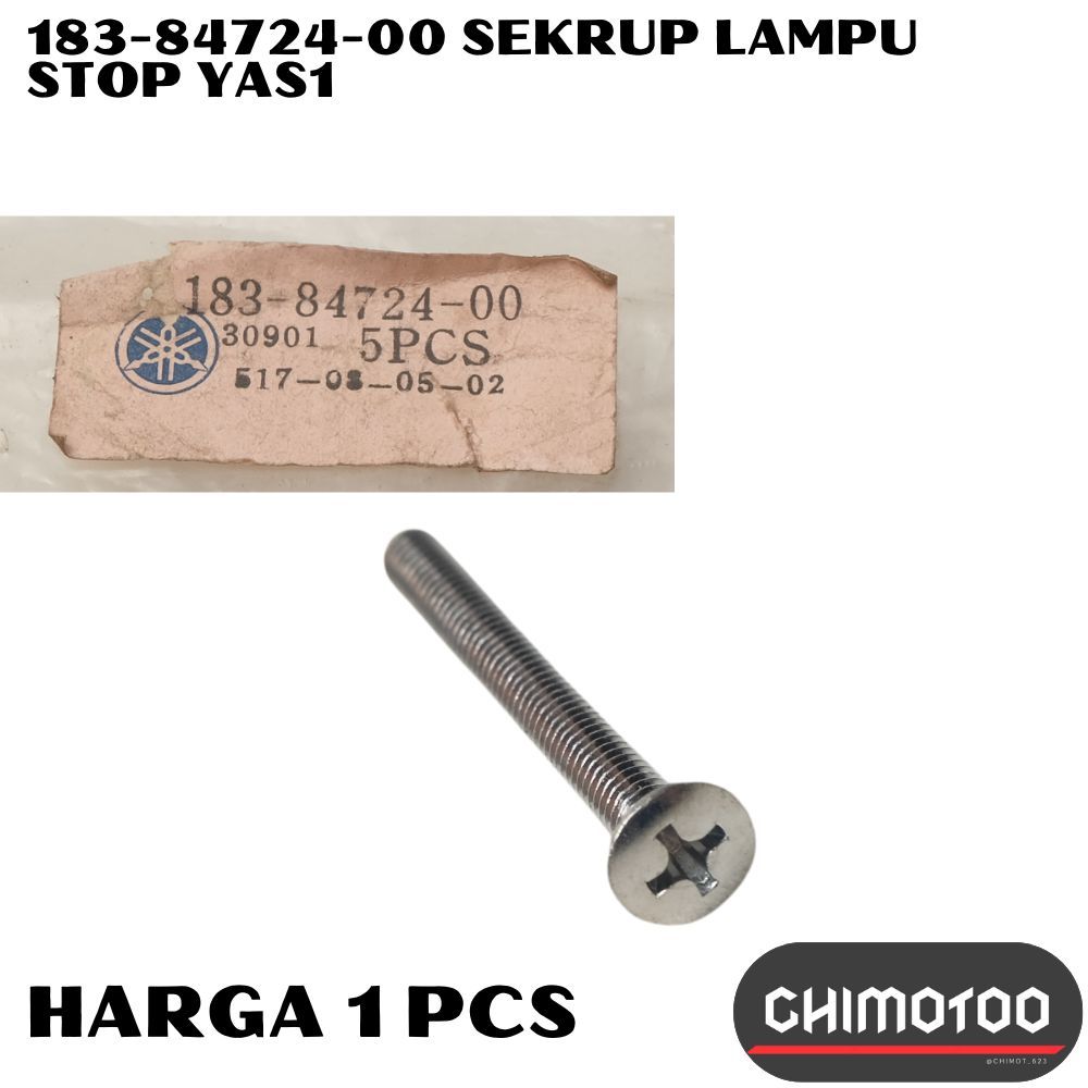 Yamaha YAS1 A7 AT1 DT1 HS1 HT1 R3 สกรูไฟหยุด 83-84724-00