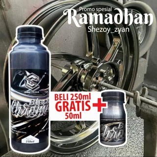 Cat Pu black crome 250ml.super colour original termurah
