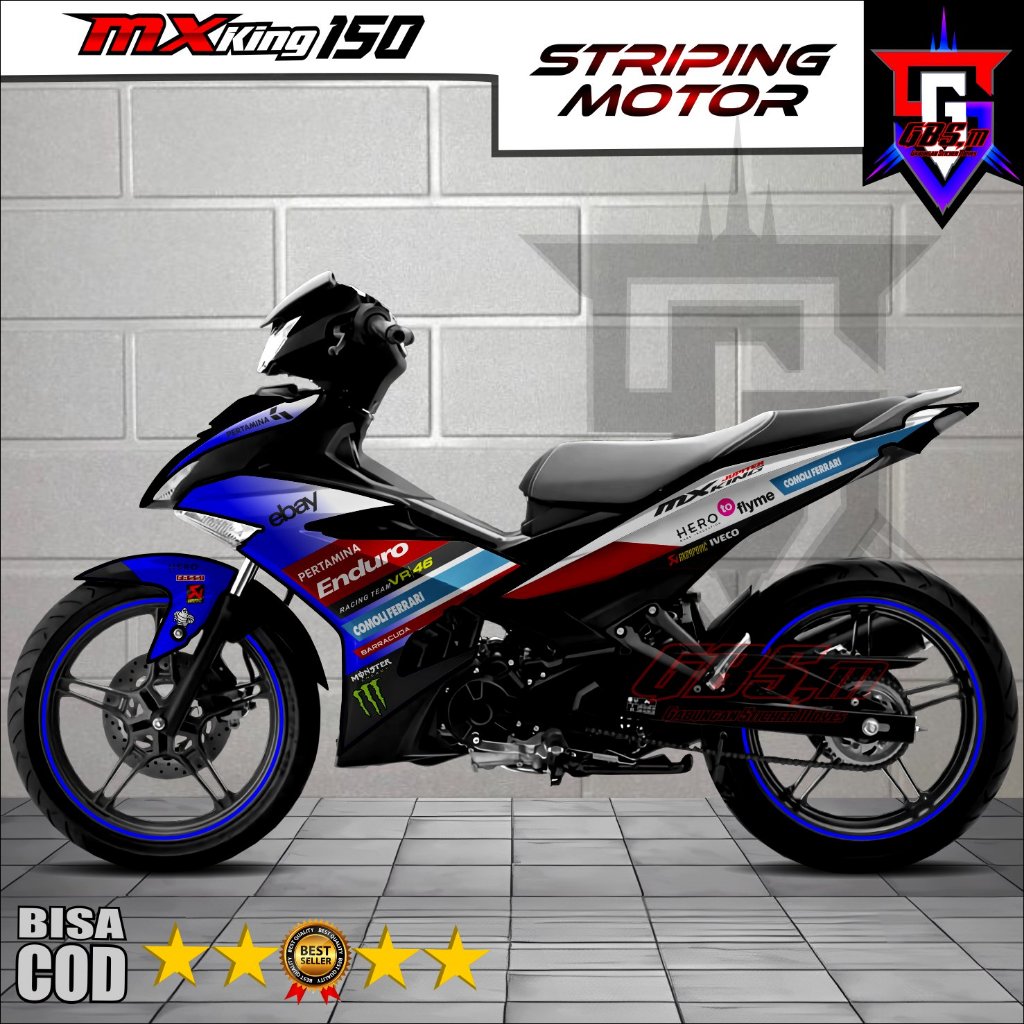 Striping Mx King 150 ใหม่สามารถขอสติกเกอร์ Mx King 150 V1 V2 Striping Variation สติกเกอร์ Mx king ให