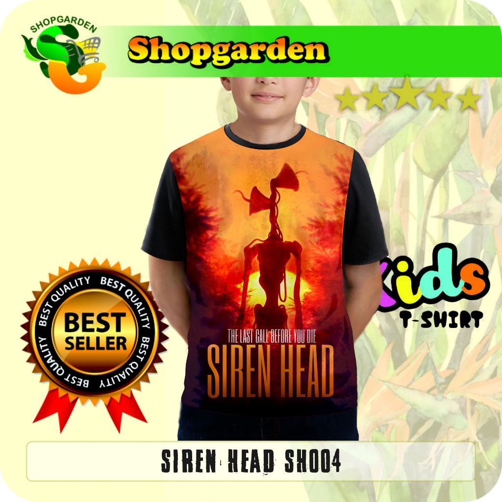 เสื้อยืด พิมพ์ลาย SIREN HEAD SH004 สําหรับเด็กผู้ชาย และเด็กผู้หญิง | สวนช้อป