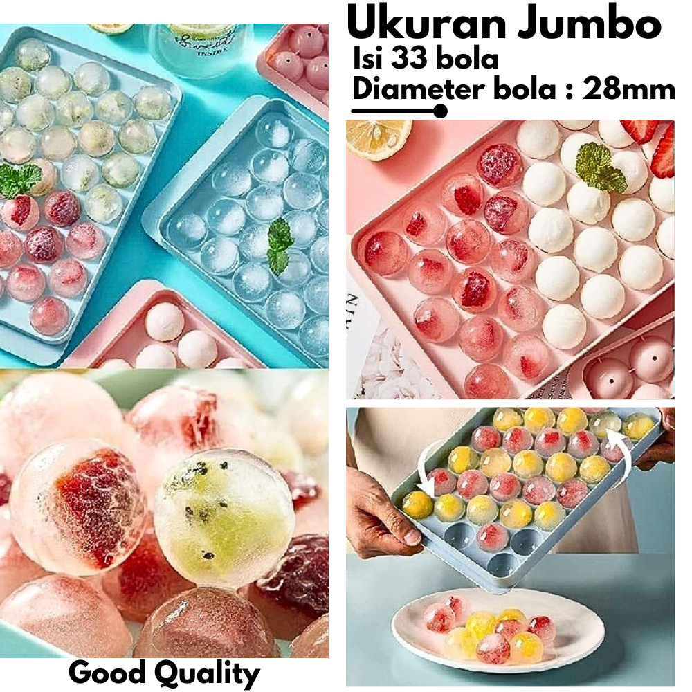 ใหม่ 33-SLOT แม่พิมพ์ก้อนน้ําแข็งทรงกลม / Jelly Agar PUDDING แม่พิมพ์น้ําแข็ง / แม่พิมพ์ก้อนน้ําแข็ง