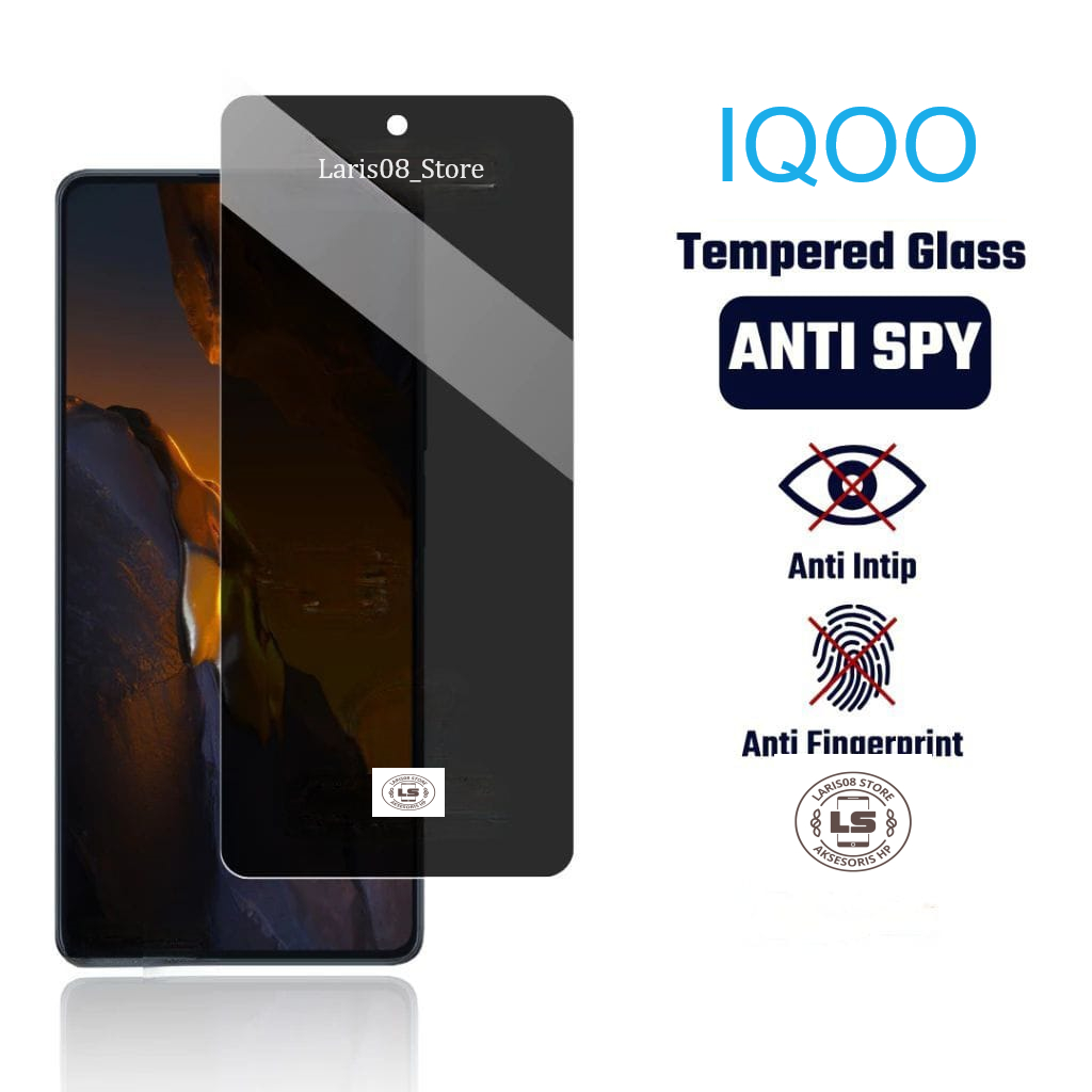 Layar กระจกนิรภัย Anti Spy Vivo iQOO Z7 5G Z7x 5G Z9 5G Z9x 5G 11 5G 12 5G ป้องกันหน้าจอ Hp/Antiscrivacy/Pee /Kepo