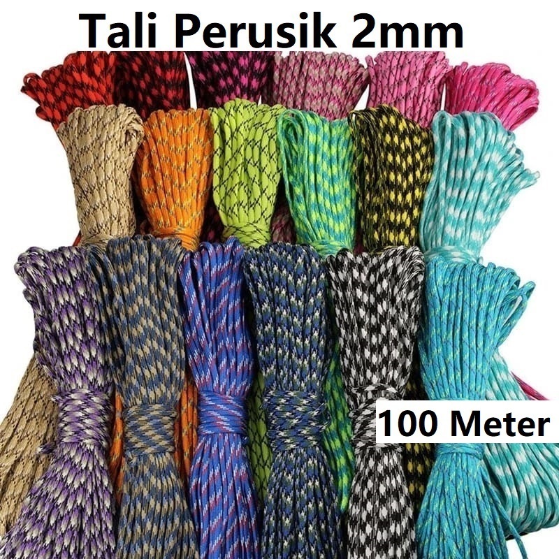 Perusik Rope/Patterned Bracelet Rope/Para Paracord Rope/2mm Mountain Rope/ราคาต่อ 100 เมตร
