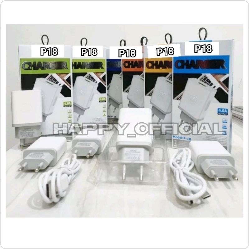 TC Charger P18 4.0A Micro usb และ Type C Pack Import