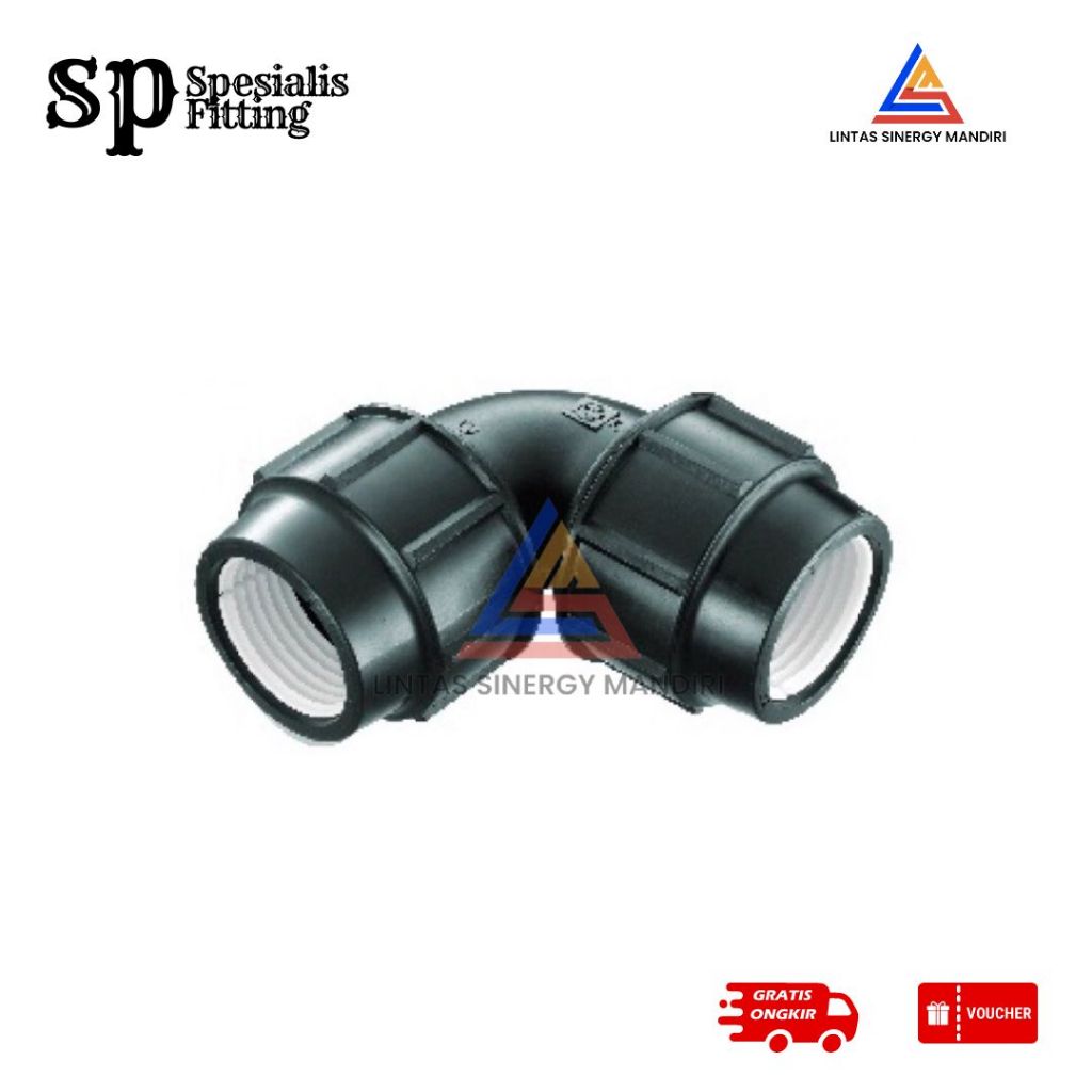 ข้องอ HDPE Compression 1 1/4" (40MM)