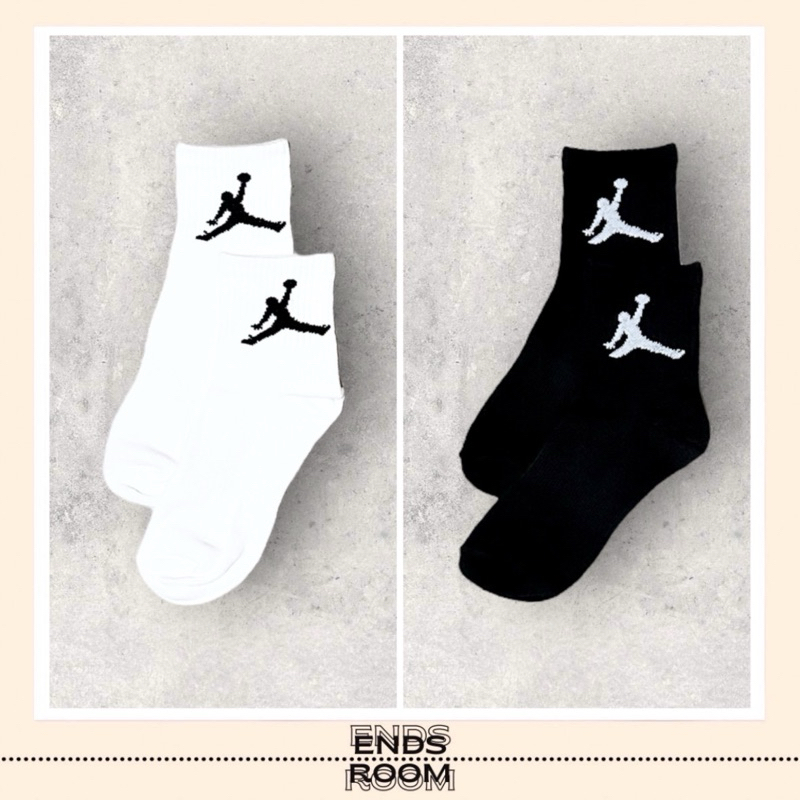 MATA JORDAN SHORT SOCKS สีดําและสีขาว ANKLE ถุงเท้า