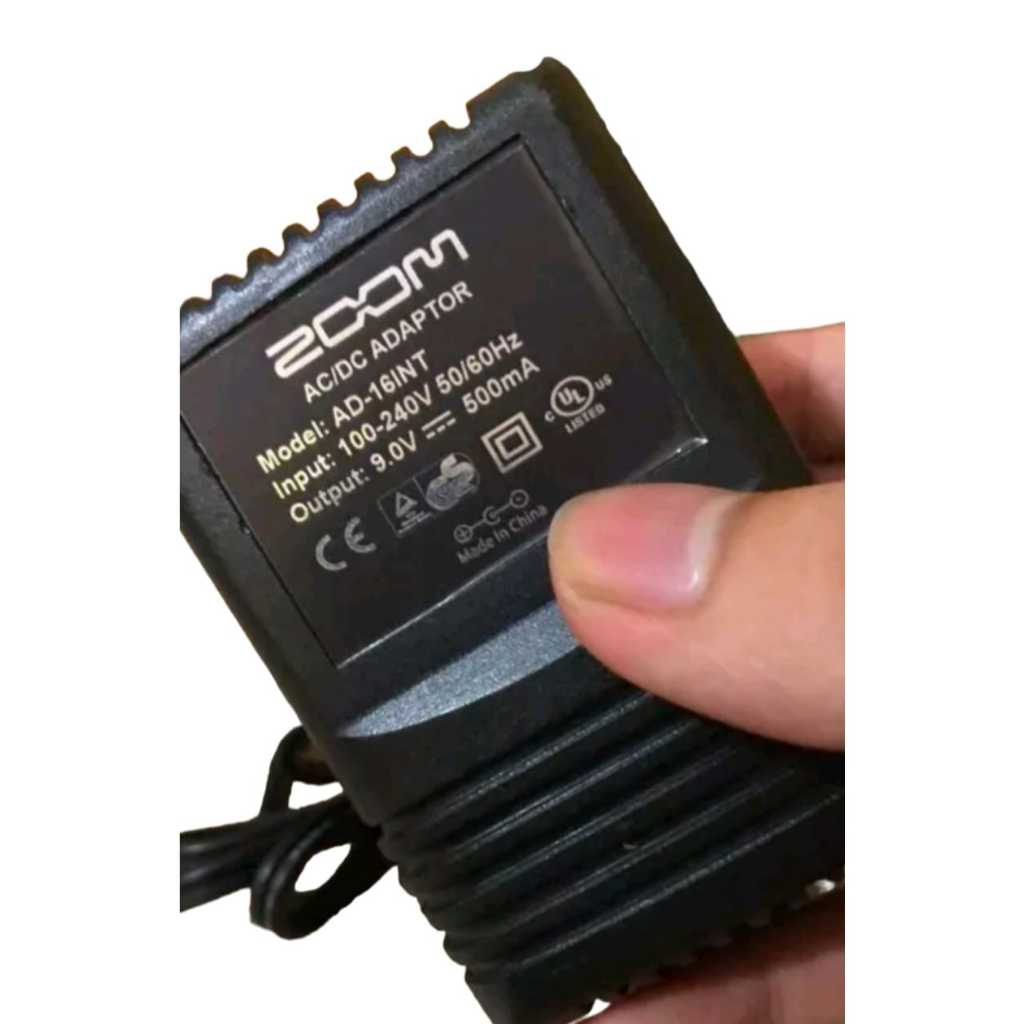 อะแดปเตอร์สําหรับ 9V 500mA Zoom Guitar Effects รุ่น AD-16E AD-16 Series