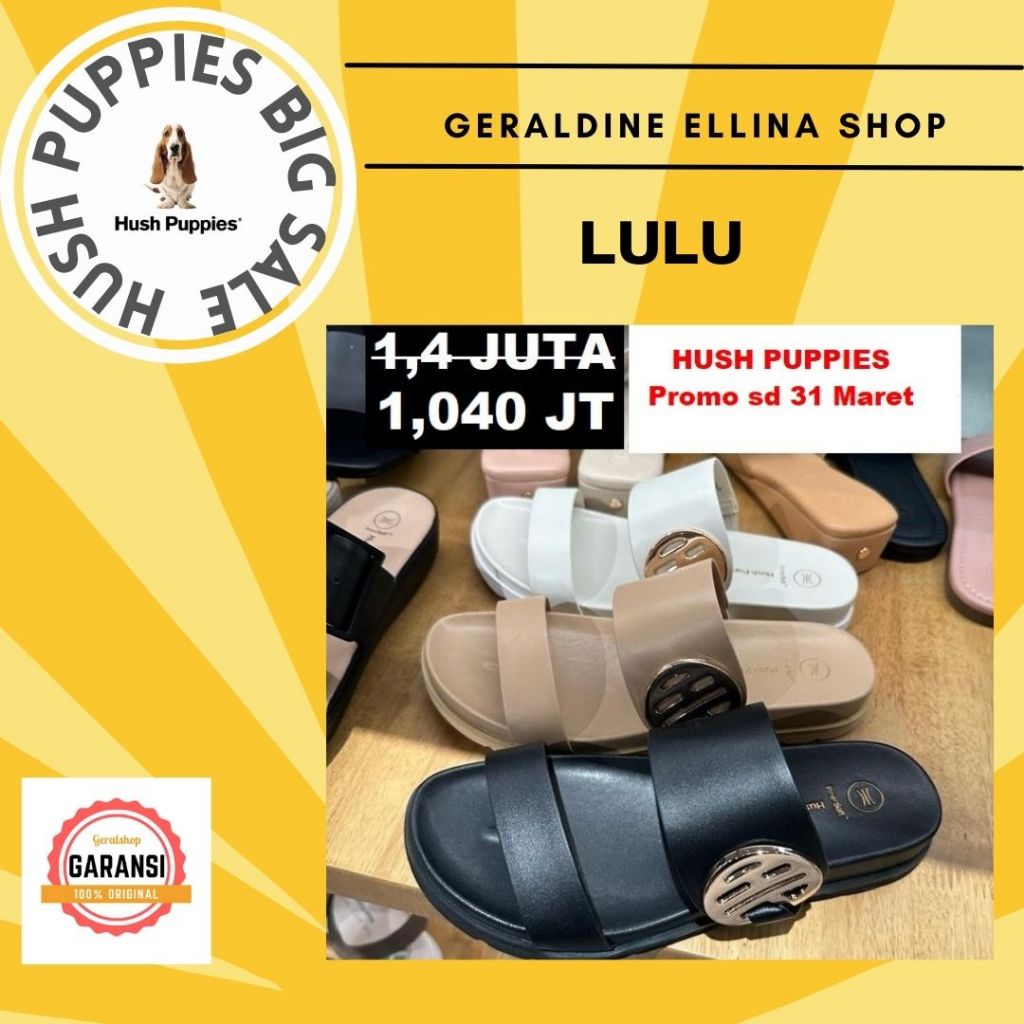 Hush Puppies รองเท้าแตะ สําหรับผู้หญิง 100% ORI STORE LULU Series