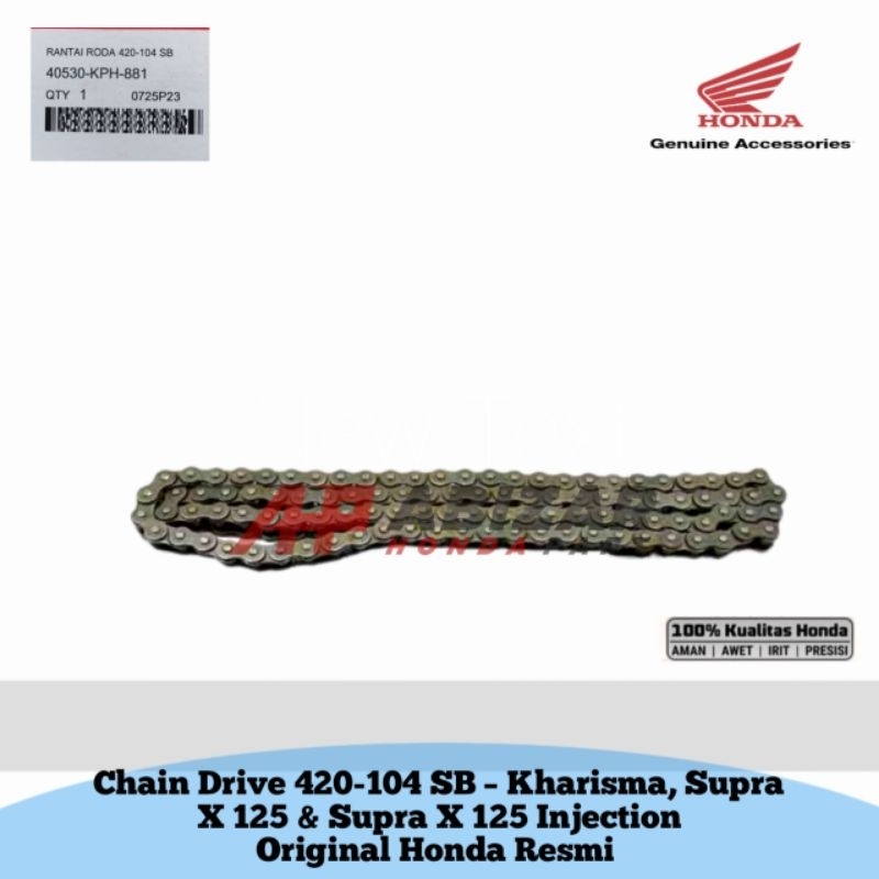 40530-KPH-881 Chain Drive 420-104 SB – Kharisma, Supra X 125 & Supra X 125 ฉีด Original Honda Offici