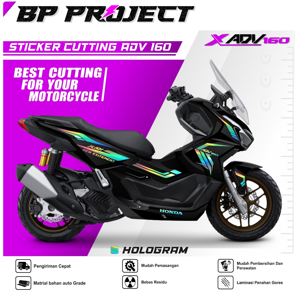 Adv 160 - CUTTING ADV 160 - สติกเกอร์ตัด ADV 160 - STICKER CUTTING ADV 160 LIST Variations Of HONDA 