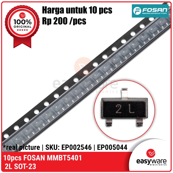 10x ทรานซิสเตอร์ MMBT5401 2L SOT-23 Bipolar ทรานซิสเตอร์ MMBT 5401