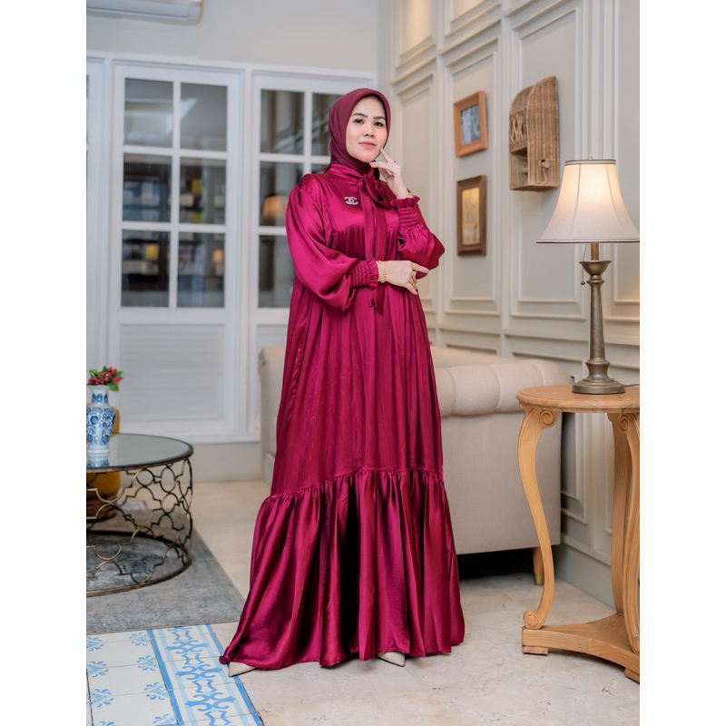 Larisee Gamis Cardenza Shimmer Silk Exclusive Raya Series ขนาดจัมโบ้ธรรมดา