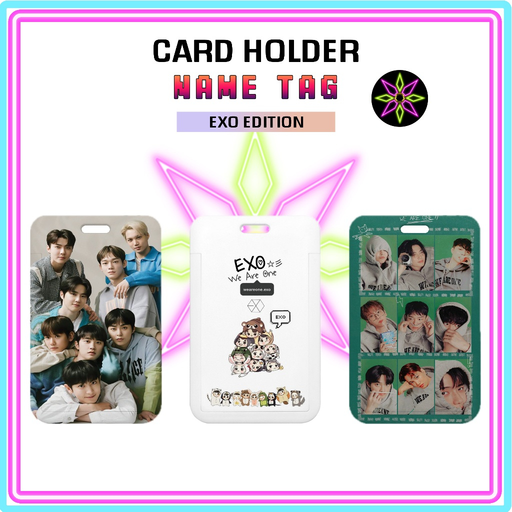 Hikari Print ID Card Holder EXO Edition Nametag Without Strap Card Holder EXO Edition Card Holder