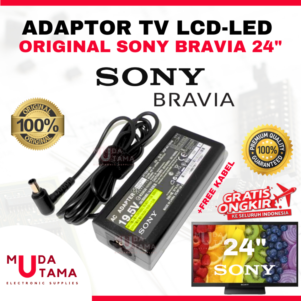 Sony LCD TV Adapter/LED/SMART BRAVIA 24 นิ้ว Original - SONY BRAVIA อะแดปเตอร์ 24 นิ้ว - SONY 24 นิ้