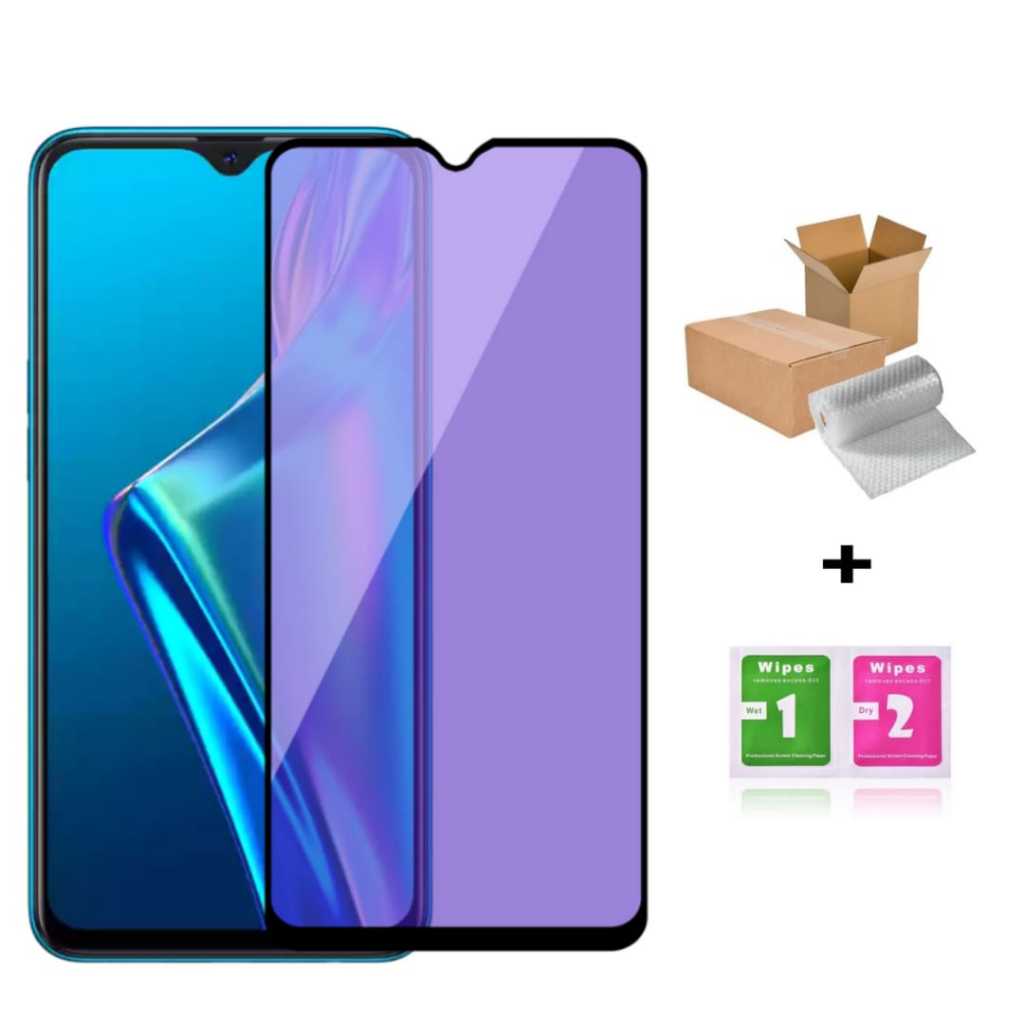 [รับประกันการคล้ายกันใหม่] กระจกนิรภัย 10D FULL Anti Blue Light ใหม่สําหรับ OPPO A17K/A17/A16/A16E/A