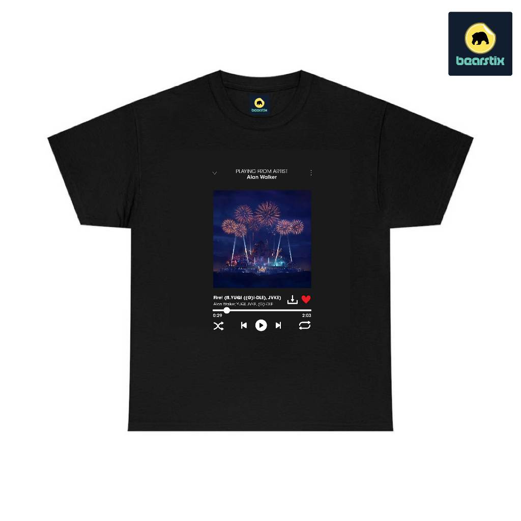 Kaos Fire Alan Walker - Tshirt Spotify Walkerworld - เสื้อยืดคอนเสิร์ต ทัวร์คอนเสิร์ต 2024