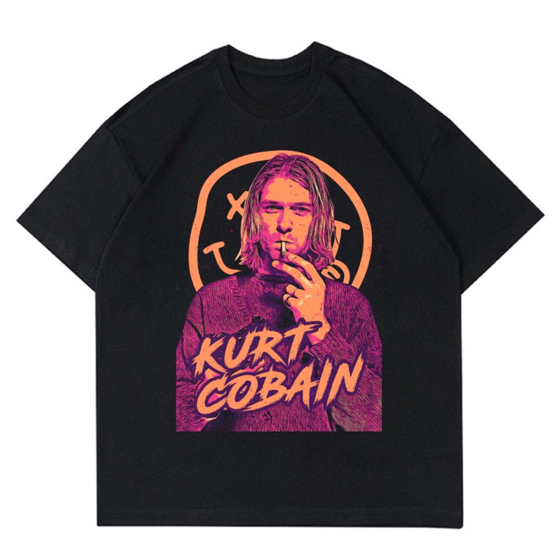 เสื้อยืด ผ้าฝ้าย พิมพ์ลาย Kurt COBAIN VINTAGE COMBED 24s | เสื้อยืด ลาย Kurt COBAIN OVERSIZE 24s | K