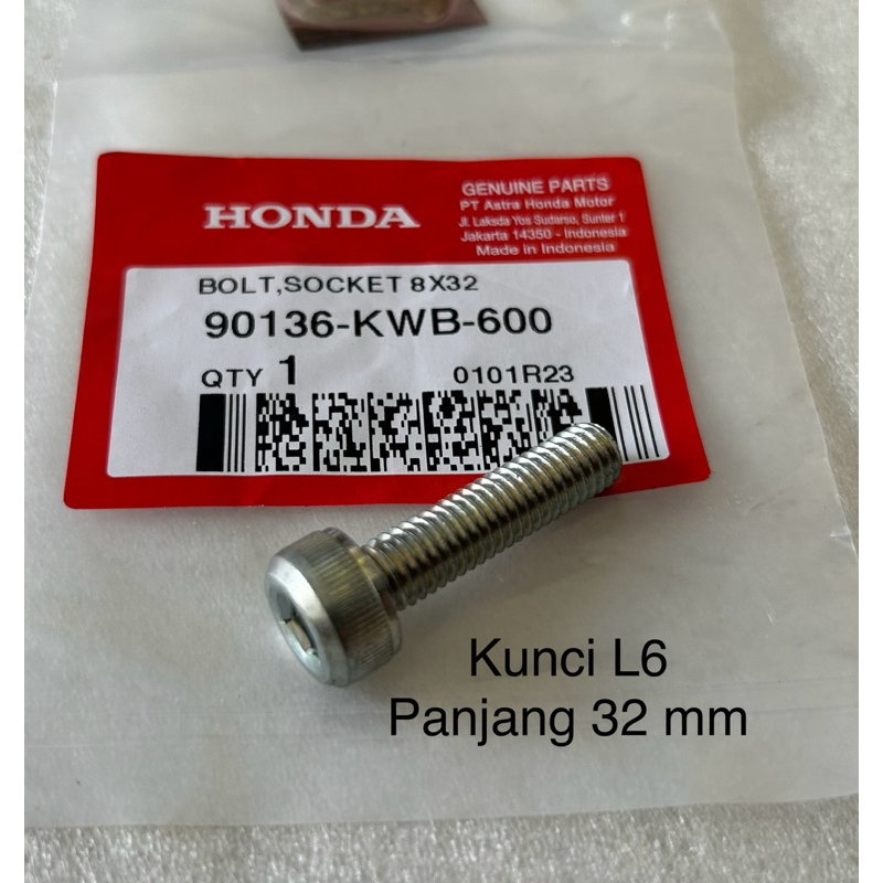 8x32 L6 ตัวยึดเท้าด้านหลัง Bolt Blade110 Revo110 Original AHM 90136KWB600
