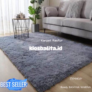 KARPET BULU RASFUR  150X100CM LEBIH PANJANG TEBAL PREMIUM TIDAK MUDAH RONTOK