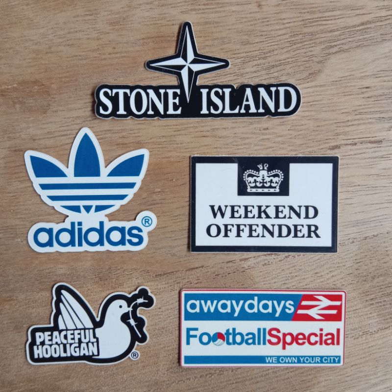 สติกเกอร์ลําลอง ลายฟุตบอล Adidas Weekend offender stone island peacefull hooligan awaydays
