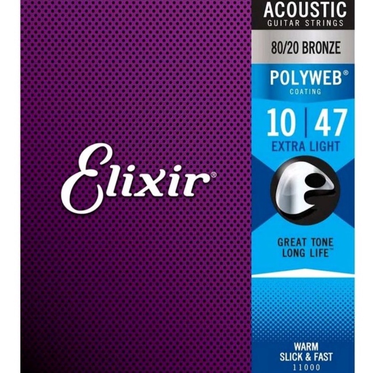 RECOMMENDED 1 PLYWEB สายกีตาร์โปร่ง elixir ชุด 16 ชิ้น