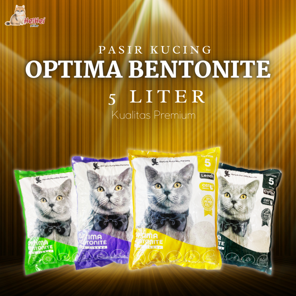 Optima Cat Litter Premium 5 ลิตร Bentonite- Scented Clump Cat Sand