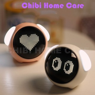 Chibi Home Care Jam Alarm Emoji Lucu Emoticon Lucu Tidur Jam Alarm Ringan Hadiah Pacar Anak-anak Hadiah LUCU/LED Kontrol Suara