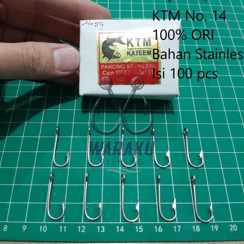 KTM Kateem Stainless Steel Fishing Hook Sadat Fish Cap 2335 / Fishing Hook No. 14 ต้นฉบับ 100% | ขาย