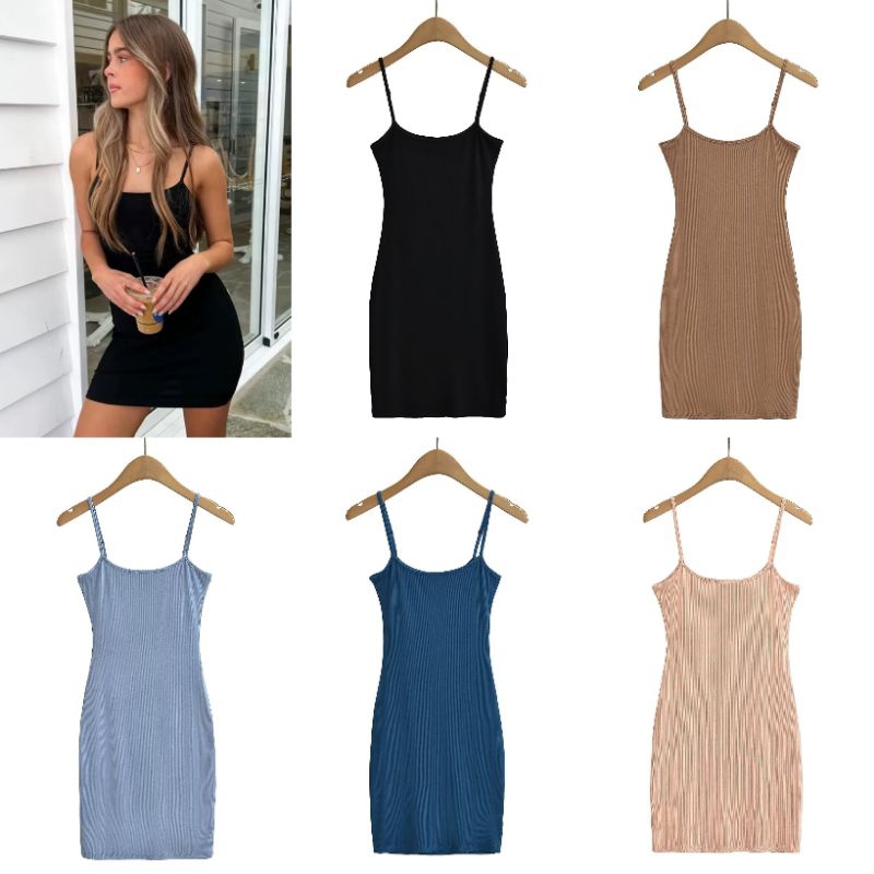 ชุดเดรสถักมินิสลิมเซ็กซี่ 7476