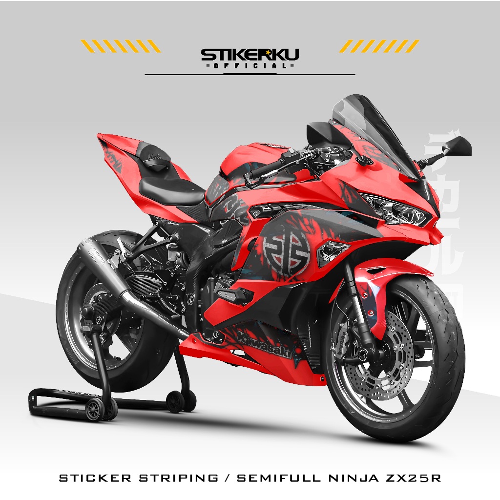 SEMIFULL NINJA ZX-25R สติ๊กเกอร์ / MOTIF 6 / KAWASAKI ZX25R/ NINJA ZX25R STRIPPING / สติ๊กเกอร์รวม